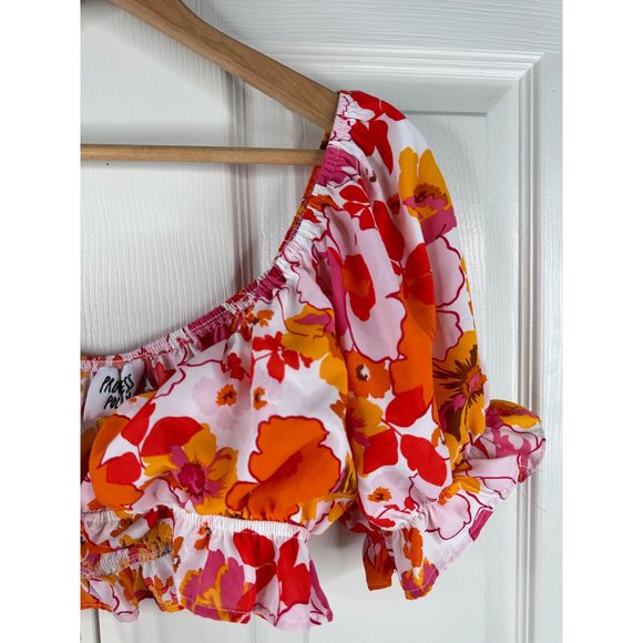 Women's Princess Polly Floral Cropped Top Size 8 - Picture 8 of 8